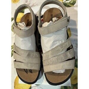 Tomika Ibiza Beige Sandals Women’s Euro 37 U.S. 6-6.5 New In Box Leather